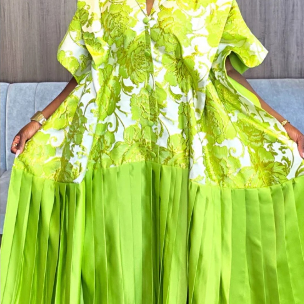 Elegant Lime Green Maxi Dress